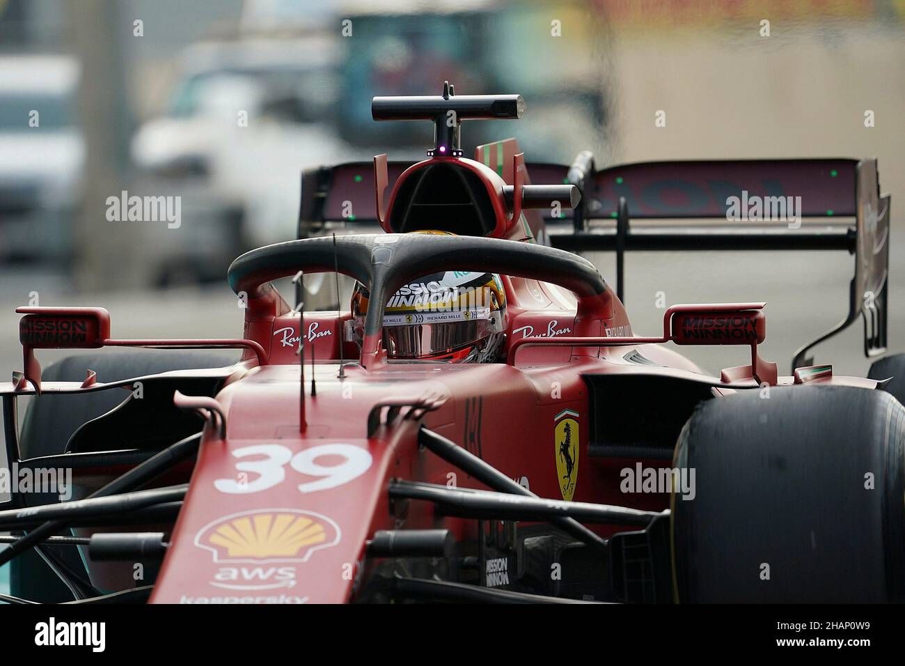 14.12.2021, Yas Marina Circuit, Abu Dhabi, Formel-1-Testfahrten, im Bild Robert Shwartzman (RUS), Scuderia Ferrari Mission winnow Stockfoto
