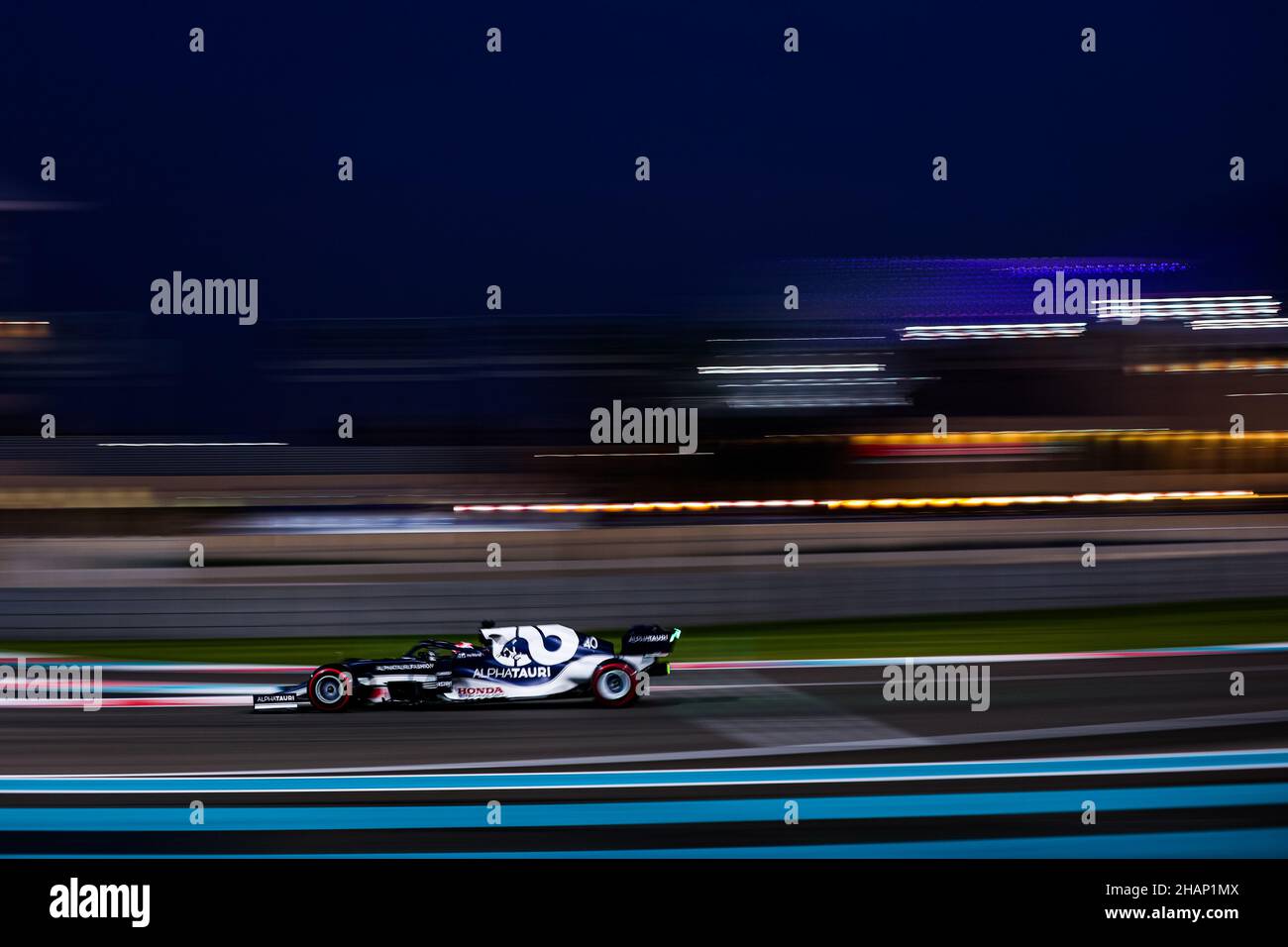 40 LAWSON Liam (nzl), Scuderia AlphaTauri Honda AT02, Aktion während der 2021 Nachsaison-Tests vom 14. Bis 15. Dezember 2021 auf dem Yas Marina Circuit, auf der Insel Yas, Abu Dhabi - Foto: Antonin Vincent/DPPI/LiveMedia Stockfoto