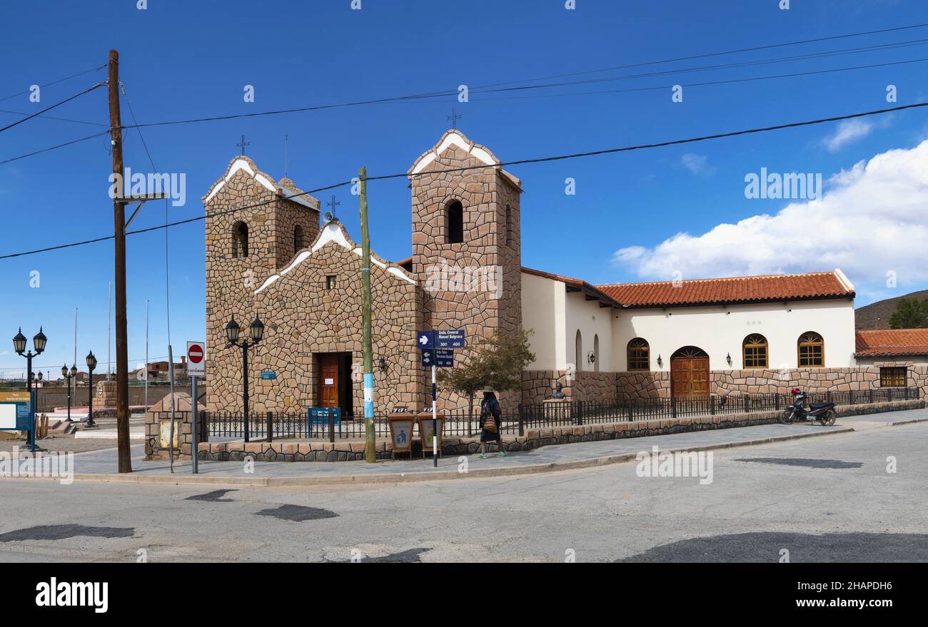 Kirche in San Antonio de los Cobres, Argentinien, Stockfoto