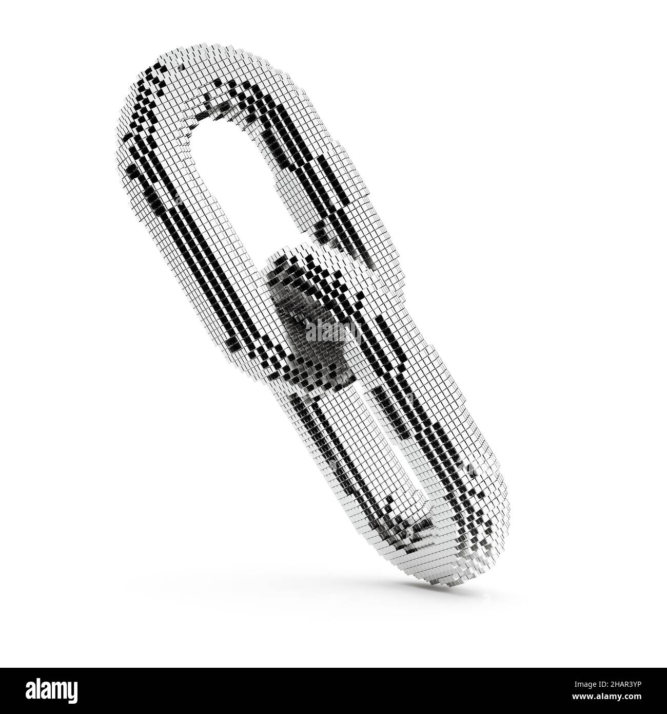 Blockchain digitalen Kette mit Bausteinen Verbindung Form. Big Box data Node base Konzept. 3D Rendering illustration Stockfoto