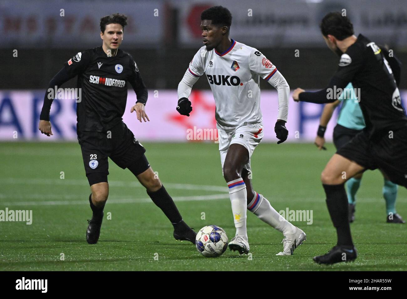 VELSEN, NIEDERLANDE - 14. DEZEMBER: Delvechio Blackson von Telstar während des niederländischen TOTO KNVB Cup-Spiels zwischen Telstar und Spakenburg am 14. Dezember 2021 im Telstar Stadion in Velsen, Niederlande (Foto: Patrick Goosen/Orange Picches) Stockfoto