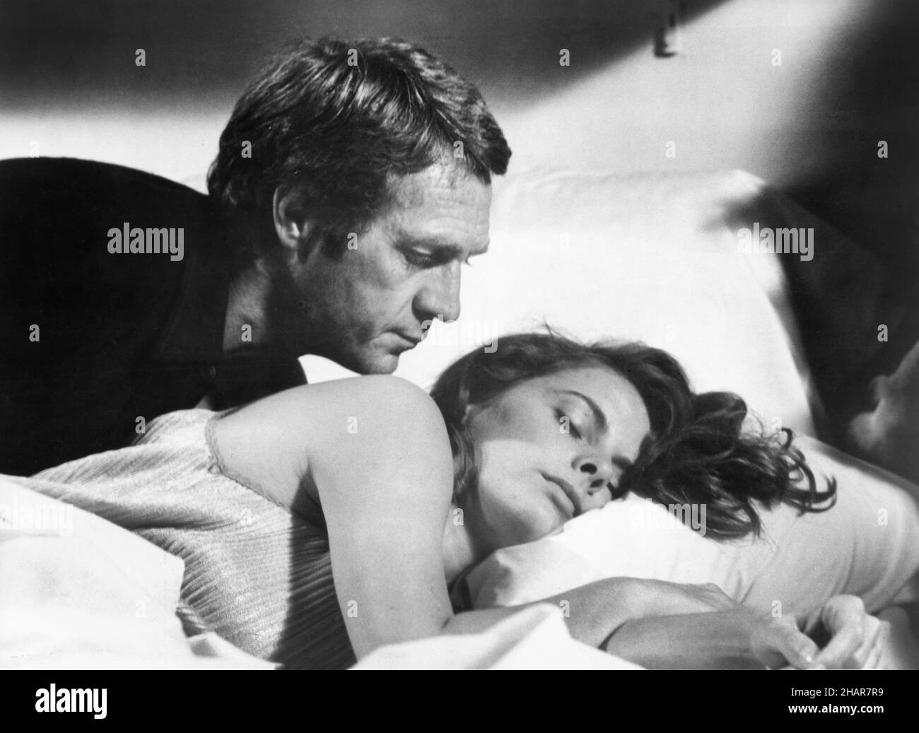 Steve McQueen, Kathryn Harrold, am Set von The Film, 'The Hunter', Paramount Pictures, 1980 Stockfoto