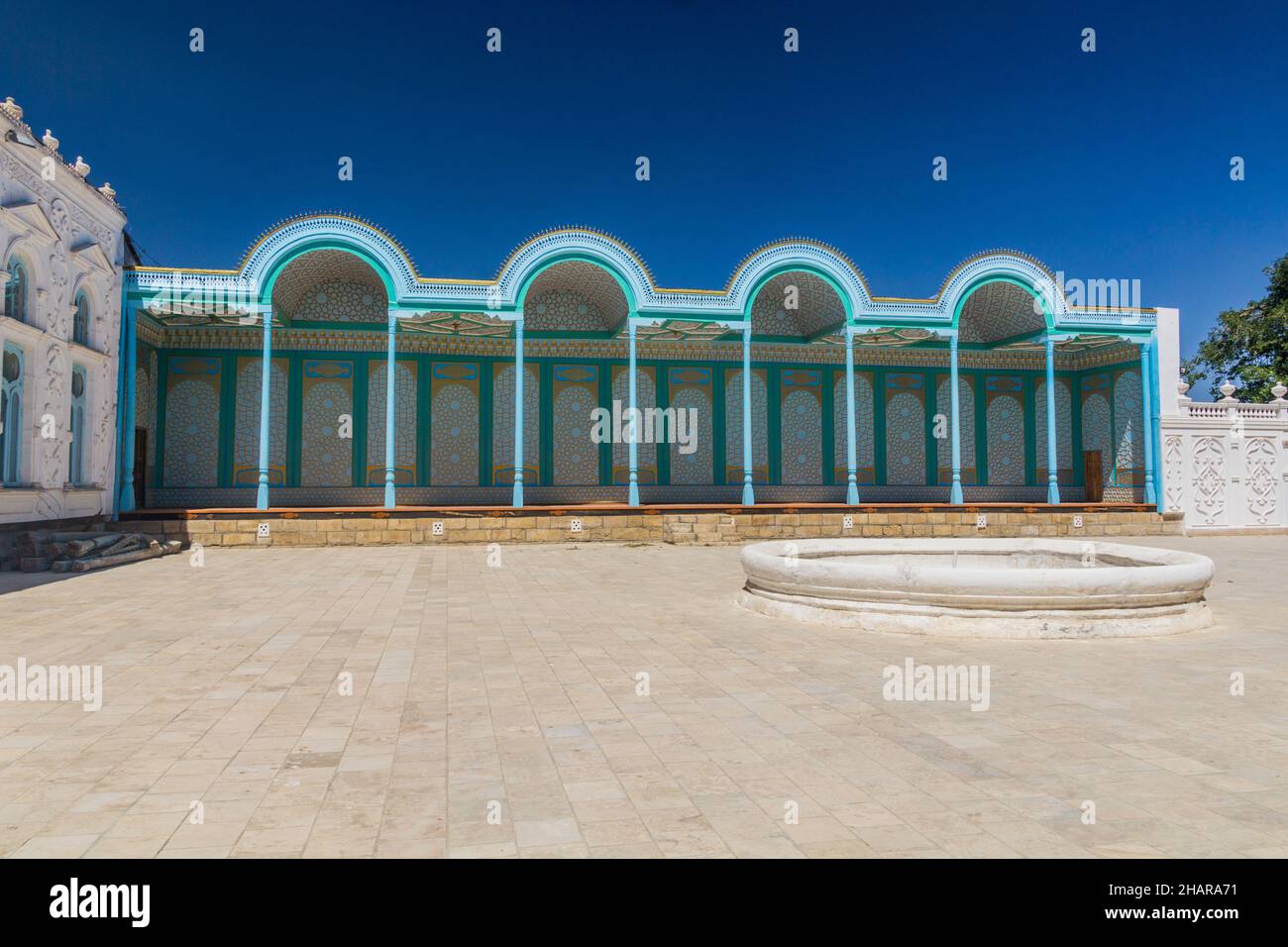 Emirs Sommerpalast mondähnlicher Sterne Sitorai-Mokhi-Khosa in der Nähe von Buchara, Usbekistan Stockfoto