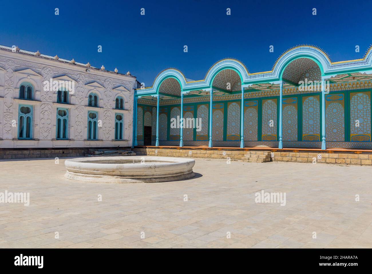 Emirs Sommerpalast mondähnlicher Sterne Sitorai-Mokhi-Khosa in der Nähe von Buchara, Usbekistan Stockfoto