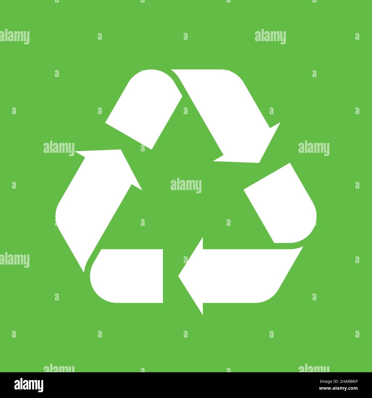 Einfaches flaches Universal Recycling Symbol Stock Vektor