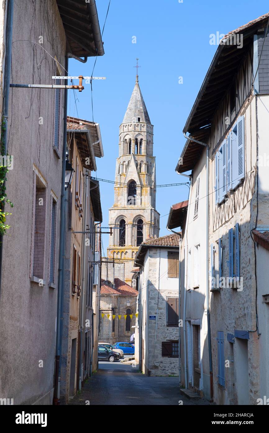 Kirche in Französisch Saint-Leonard-de-Noblat in der Haute-Vienne Stockfoto