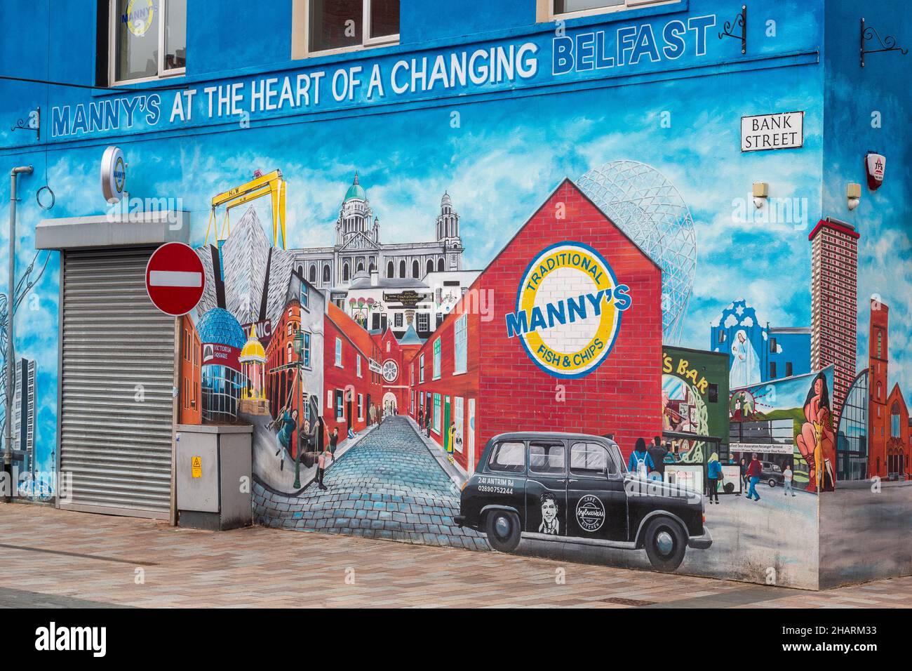 Bank Street, Belfast, County Antrim, Nordirland, Großbritannien Stockfoto