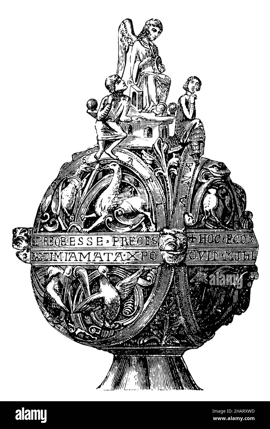 Romanischer Weihrauchfass, , (kunsthistorisches Buch, 1904), Romanisches Weihrauchfass, Encensoir roman Stockfoto