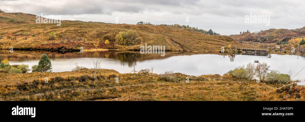 Loch Bad an Sgalaig, Achnasheen, Ross-shire, Wester Ross, Highlands, Schottland Stockfoto