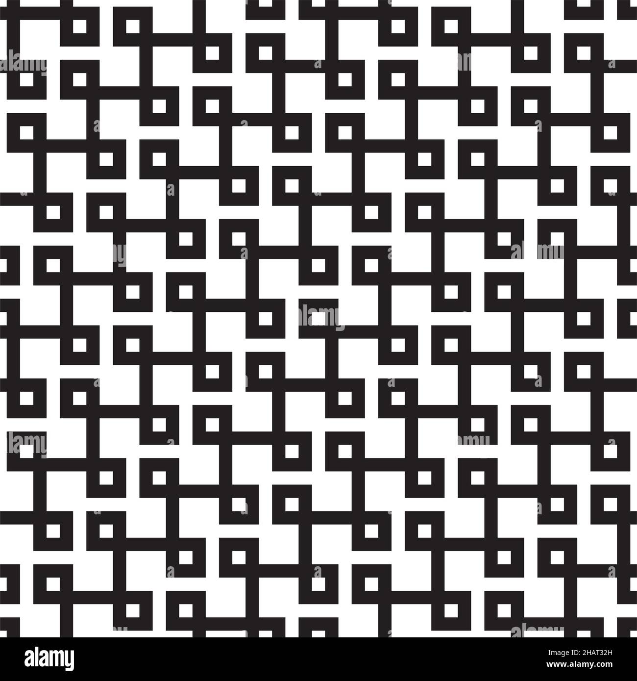 Nahtloses geometrisches Muster. Basierend auf islamischem Ornament.Schwarz und Weiß. Stock Vektor