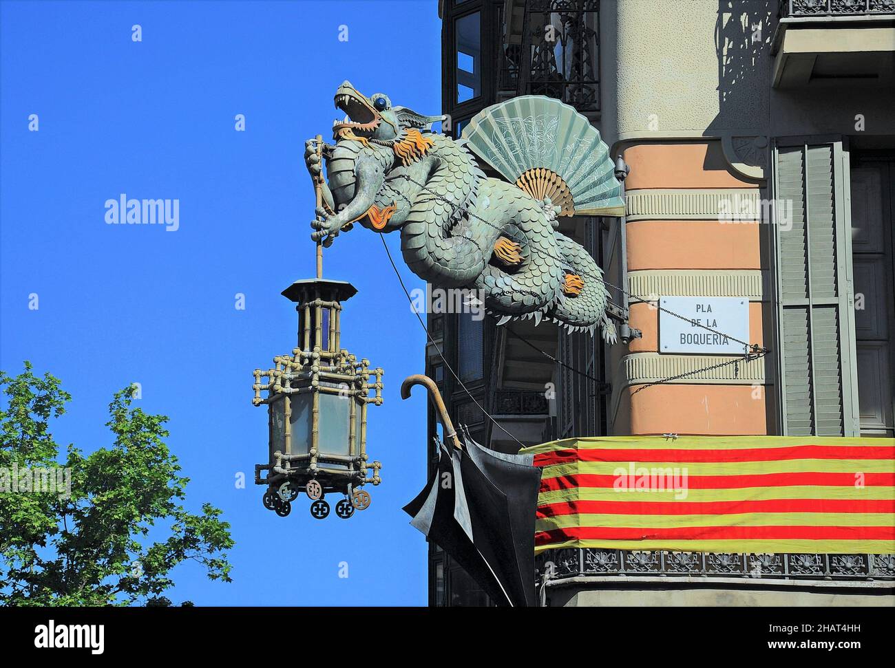 Haus Bruno Cuadros Haus der Regenschirme in Barcelona, Katalonien, Spanien Stockfoto