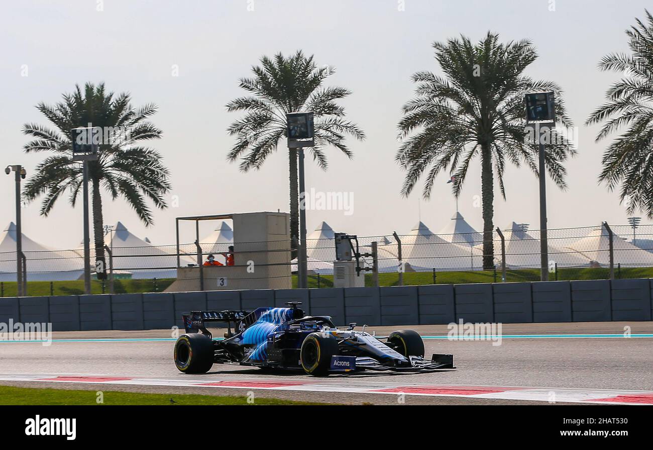 Yas Marina Circuit, Yas Island, 14. Dezember 2021 Logan Sargeant während der FORMEL 1 18-ZOLL-REIFEN PIRELLI NACHSAISON TESTS, Vereinigte Arabische Emirate am 14. Dezember 2021 Phil Duncan Stockfoto