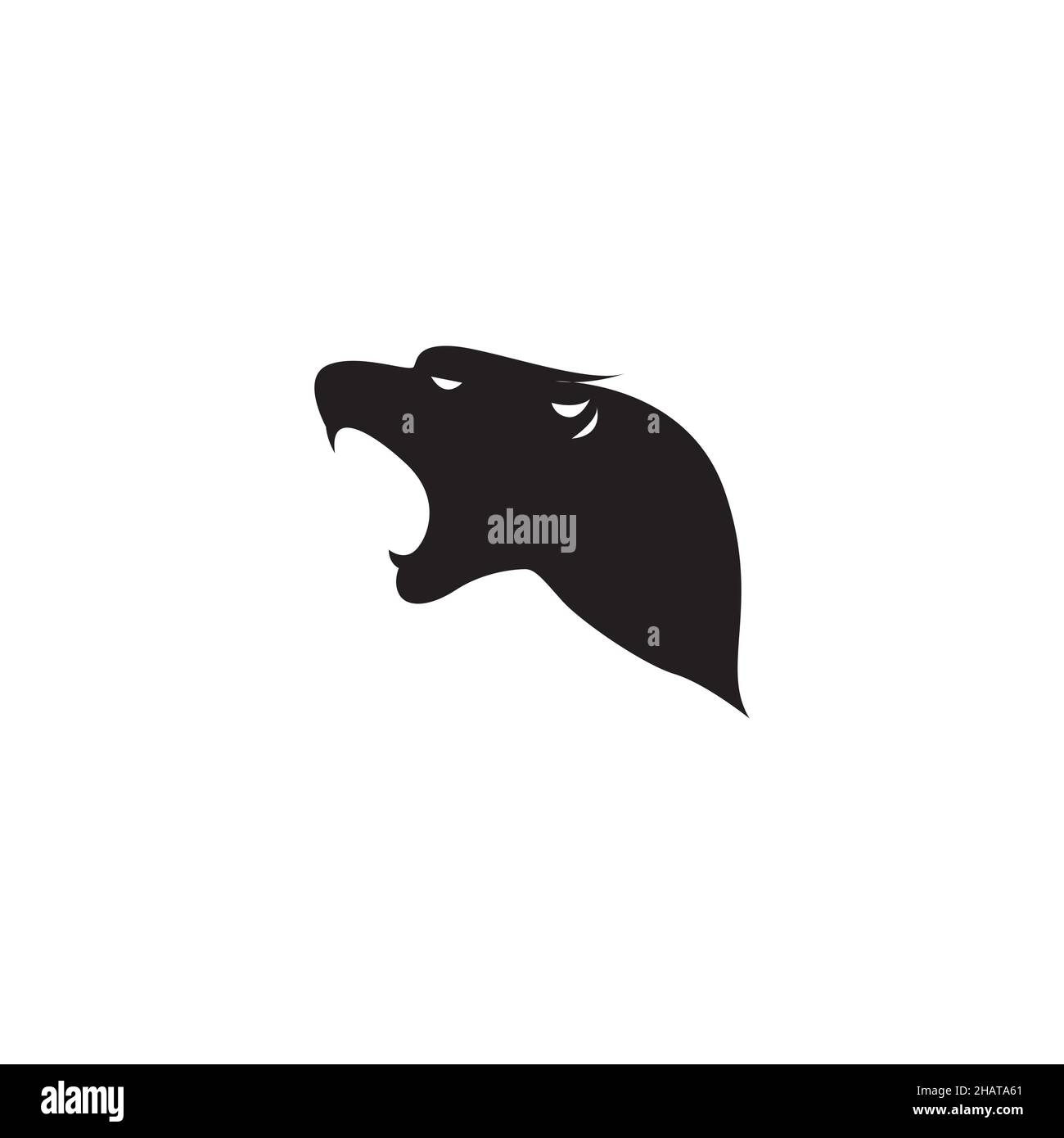 Seitenansicht Panther brüllen Logo Symbol Symbol Vektor Grafik Design Illustration Idee kreativ Stock Vektor