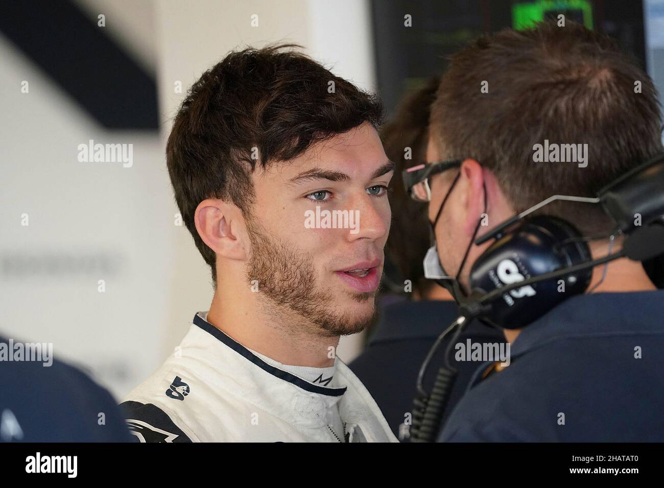 15.12.2021, Yas Marina Circuit, Abu Dhabi, Formel-1-Testfahrten, im Bild Pierre Gasly (FRA), Scuderia AlphaTauri Honda Stockfoto