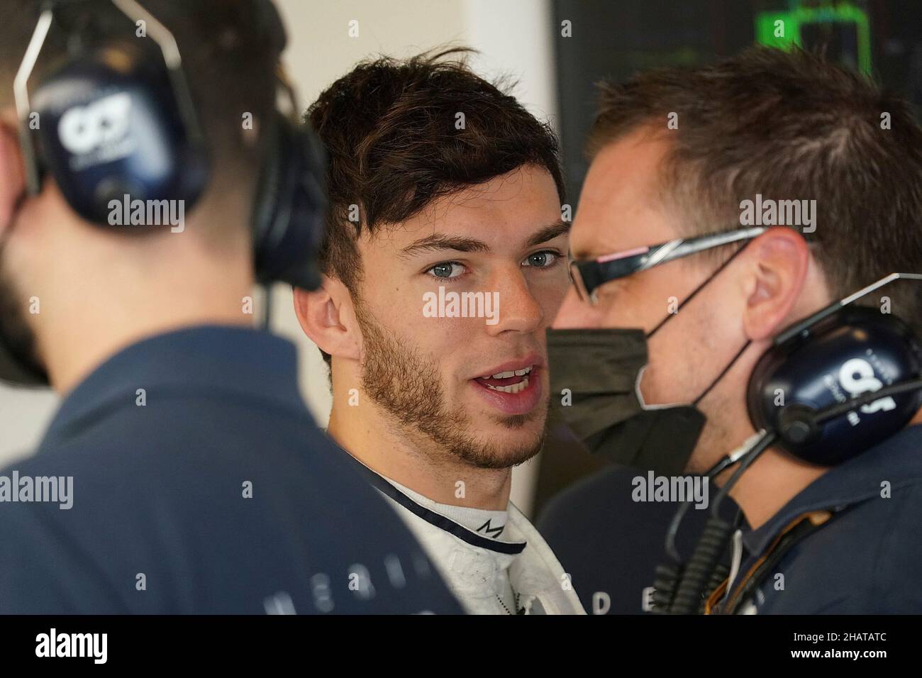 15.12.2021, Yas Marina Circuit, Abu Dhabi, Formel-1-Testfahrten, im Bild Pierre Gasly (FRA), Scuderia AlphaTauri Honda Stockfoto
