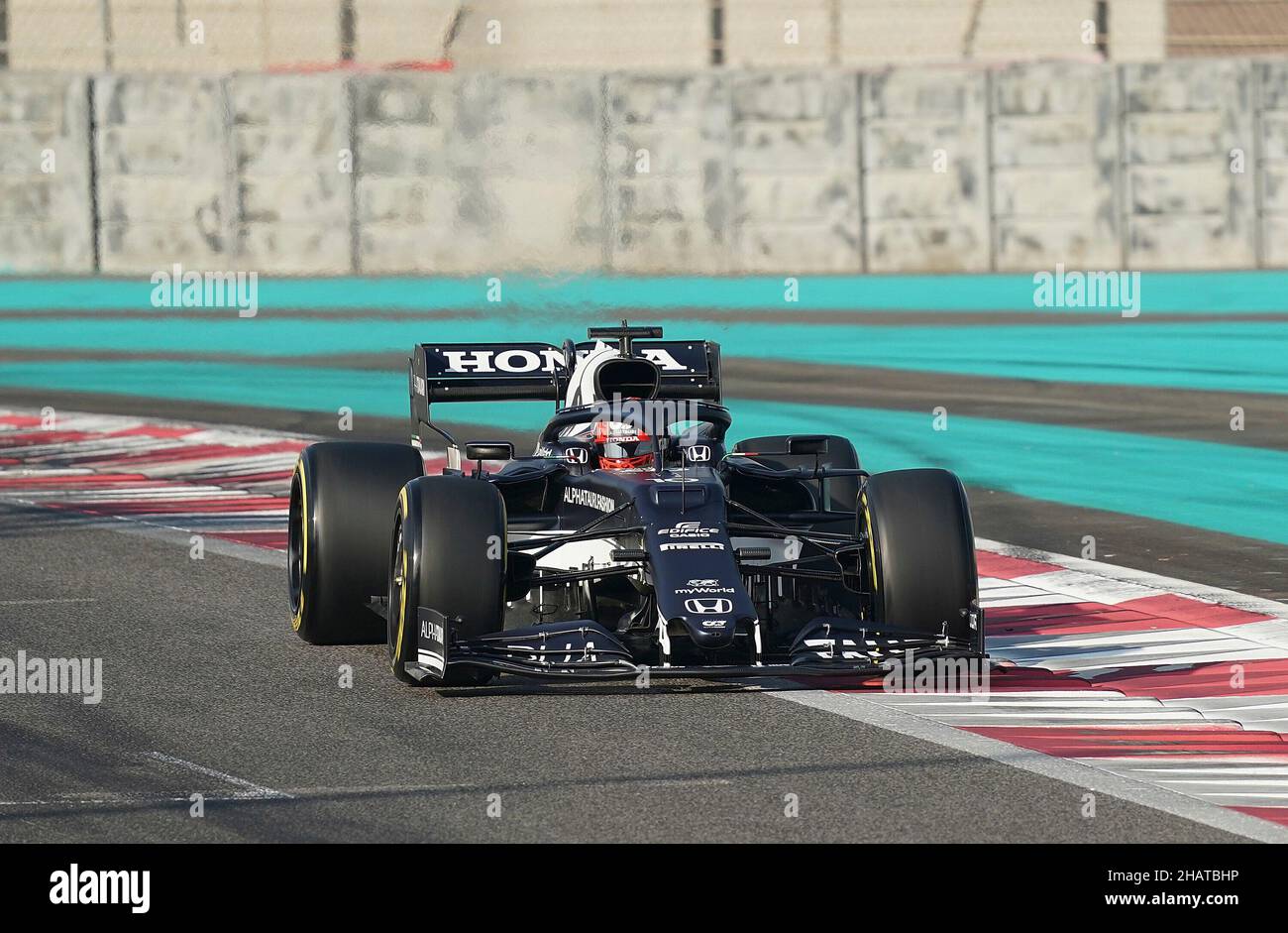 15.12.2021, Yas Marina Circuit, Abu Dhabi, Formel-1-Testfahrten, im Bild Pierre Gasly (FRA), Scuderia AlphaTauri Honda Stockfoto