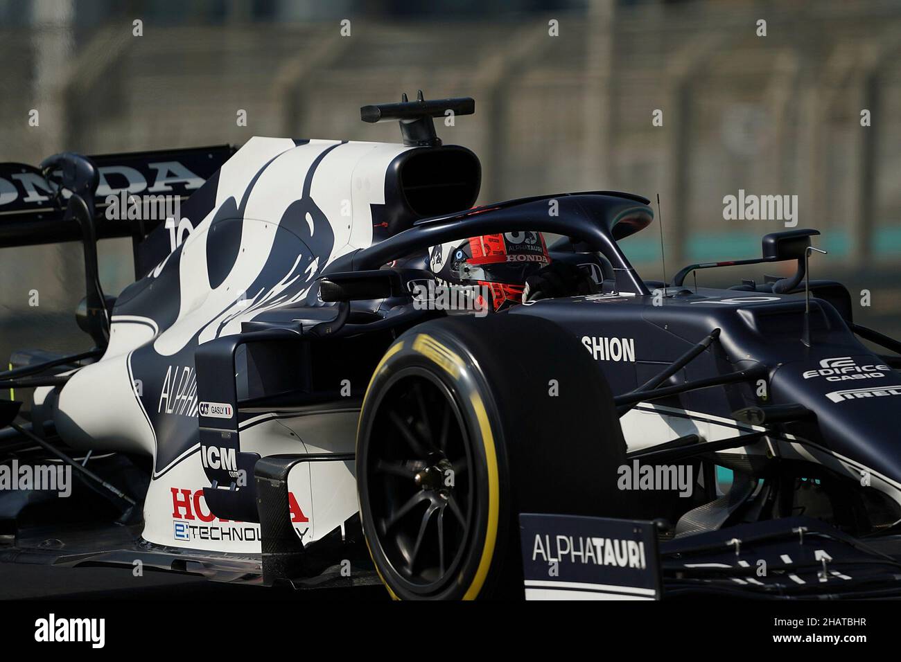 15.12.2021, Yas Marina Circuit, Abu Dhabi, Formel-1-Testfahrten, im Bild Pierre Gasly (FRA), Scuderia AlphaTauri Honda Stockfoto
