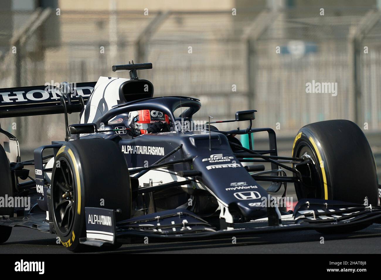 15.12.2021, Yas Marina Circuit, Abu Dhabi, Formel-1-Testfahrten, im Bild Pierre Gasly (FRA), Scuderia AlphaTauri Honda Stockfoto
