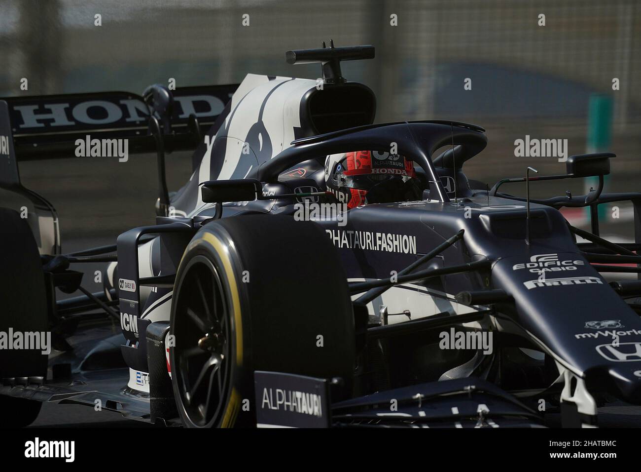 15.12.2021, Yas Marina Circuit, Abu Dhabi, Formel-1-Testfahrten, im Bild Pierre Gasly (FRA), Scuderia AlphaTauri Honda Stockfoto