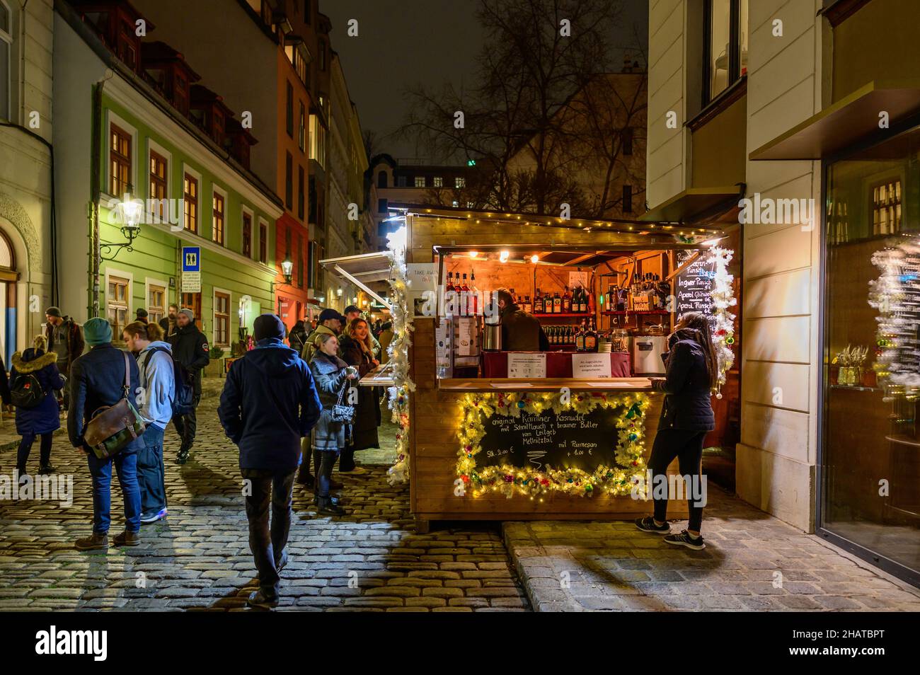 wien, österreich, 14. dez. 2021, Adventmarkt am spittelberg Stockfoto