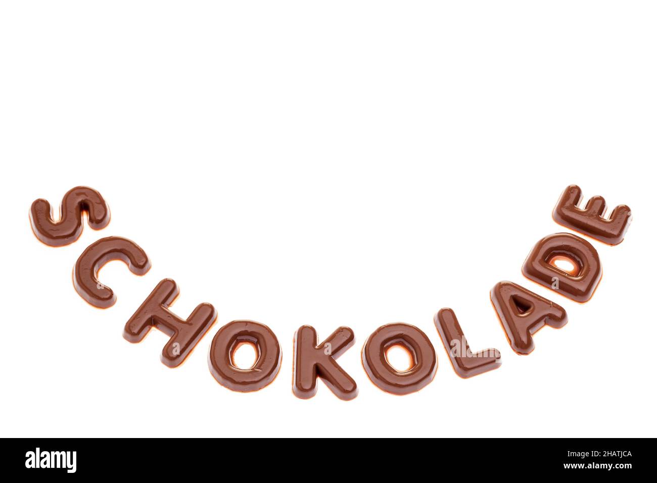 Schokolade, Brief, Schild, Schmelzen, Lebensmittel, Echt, schreiben, schreiben, schreiben, Raum, Trickle, weiß, Hintergrund, isoliert, optional, Blockieren, Blockbuchstaben Stockfoto
