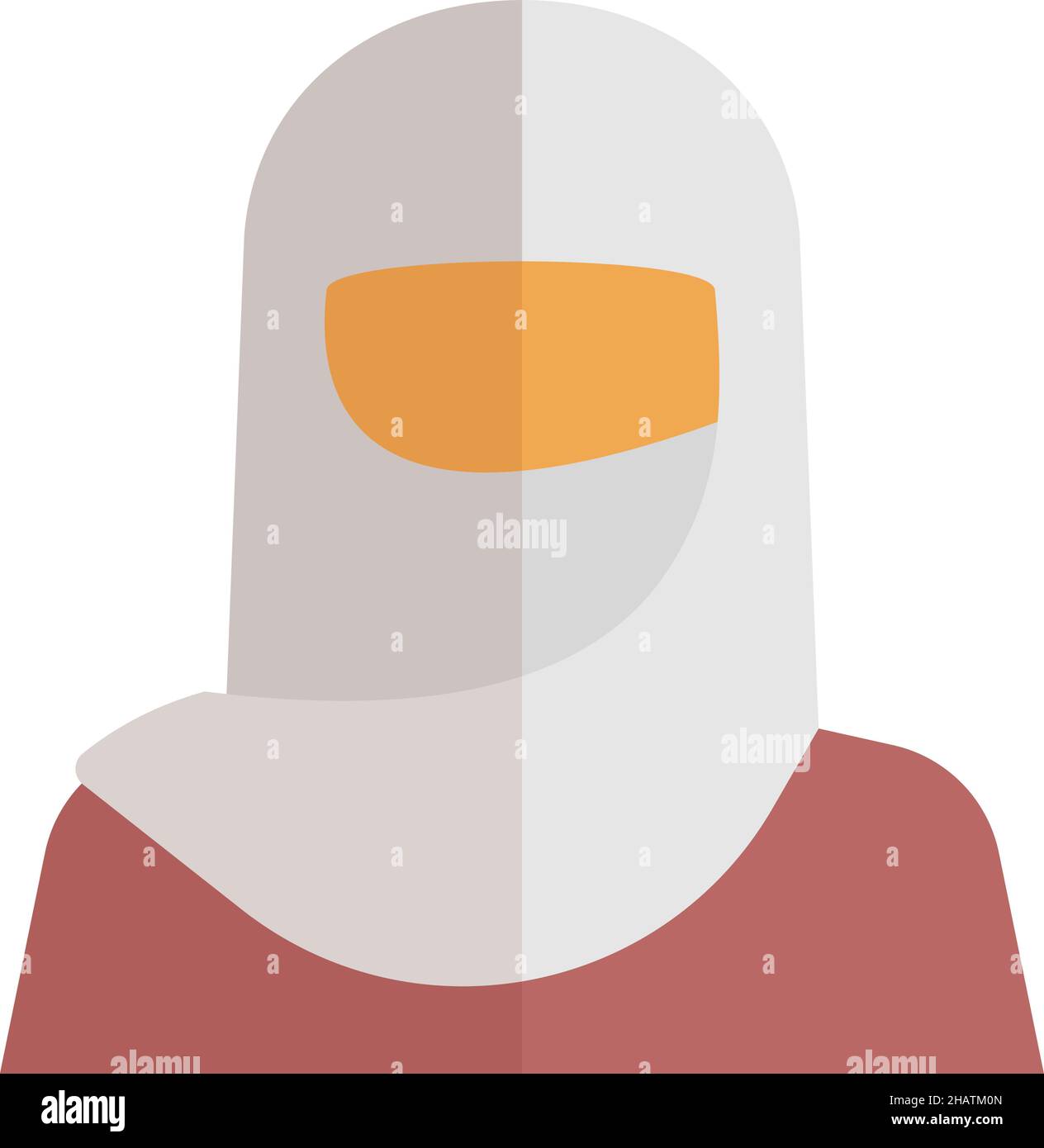 Frau mit muslimischem Schal bedeckt. Ikone der islamischen Person Stock Vektor