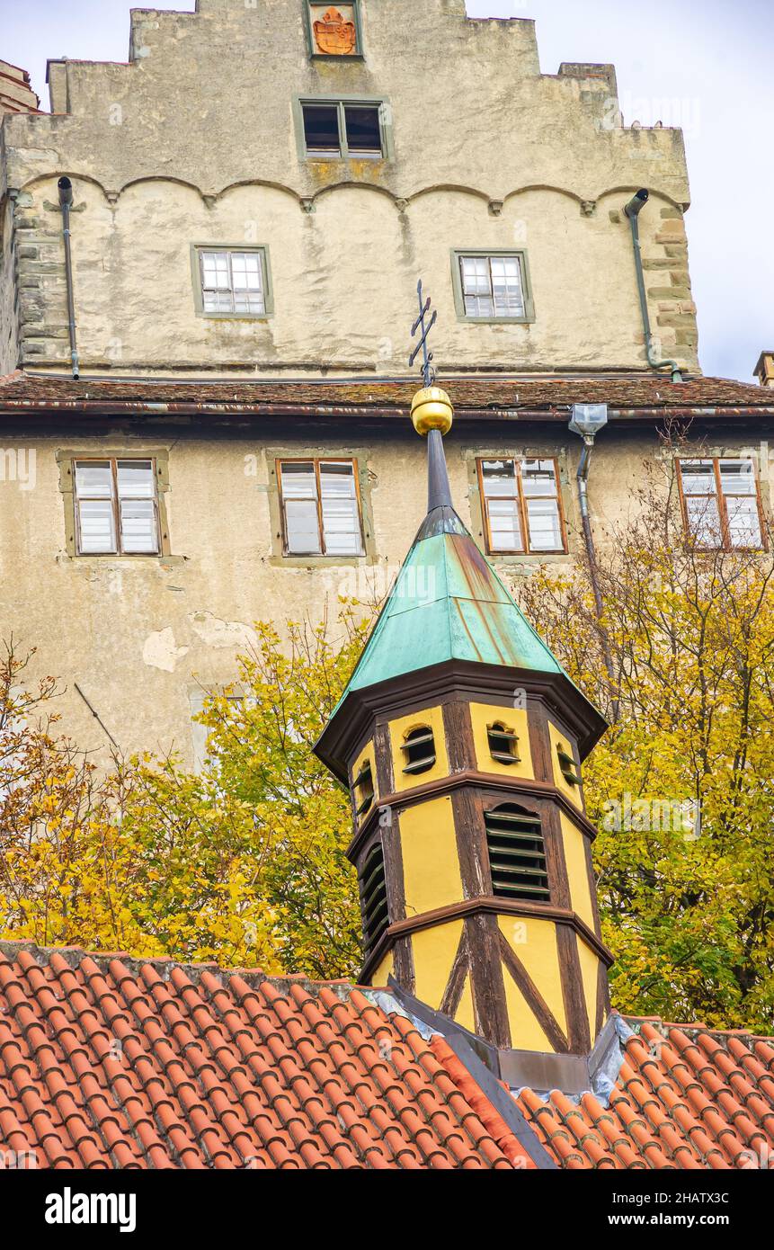 Meersburg am Bodensee, Baden-Württemberg, Deutschland: Schloss Meersburg, auch bekannt als Alte Burg oder Altes Schloss. Stockfoto