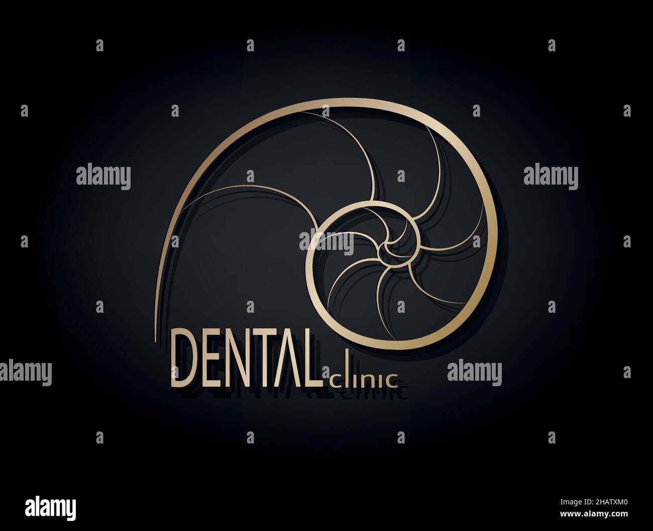 Vektordarstellung des Muschellogos. Minimalistischer Stil Stock Vektor