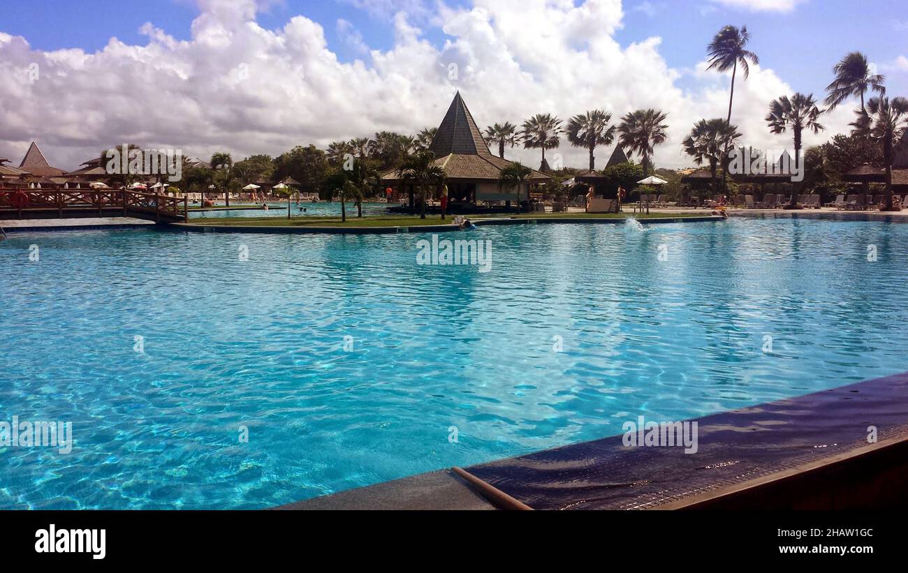 Vila Galé Resort: Schwimmbad, Resort im Nordosten von Brasilien - Camaçari- Bahia- Brasilien, Stockfoto