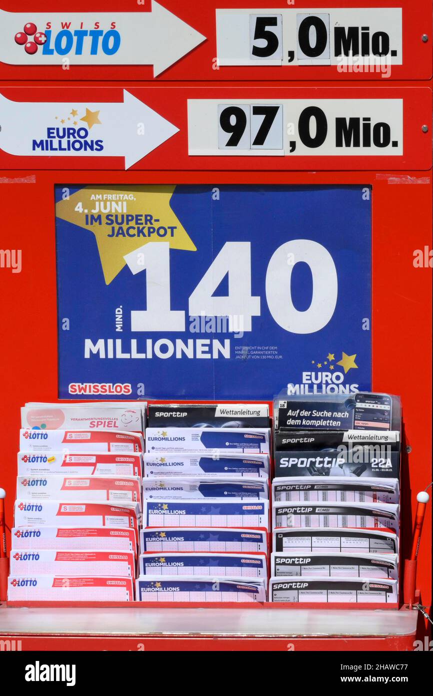 Lotto, Verkauf von Lotto Stockfoto