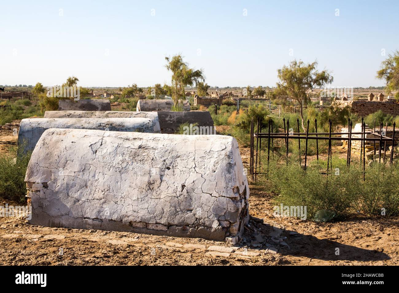 Mulim Friedhof, Konya Urgench, Turkmenistan, Konya Urgench, Turkmenistan Stockfoto