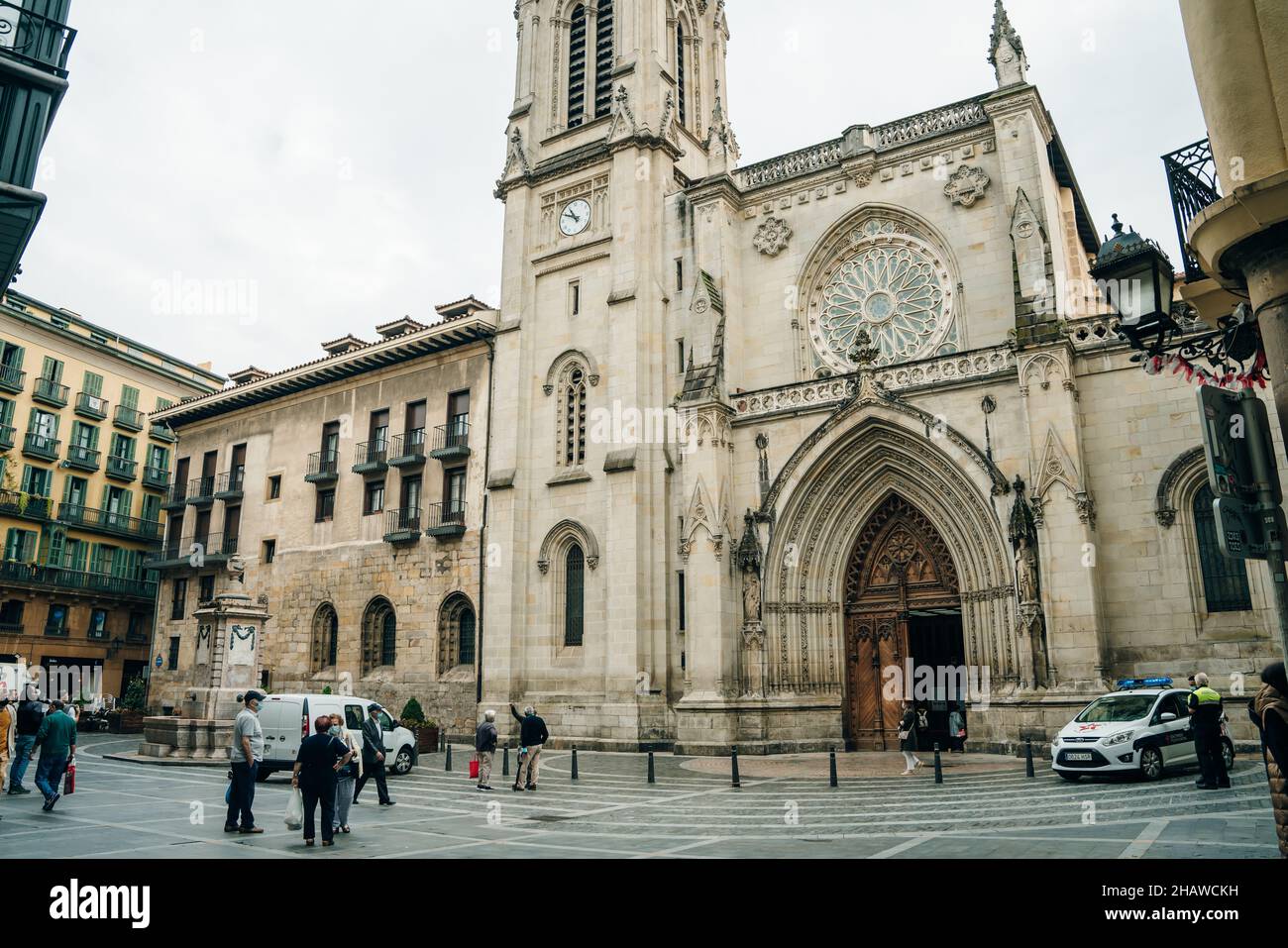 Kathedrale von Santiago, Bilbao (Baskenland - Spanien) - dez, 2021. Hochwertige Fotos Stockfoto