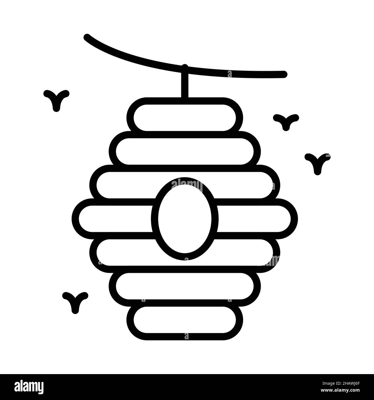 Bienenstock Umriss Symbol Tier Vektor Stock Vektor