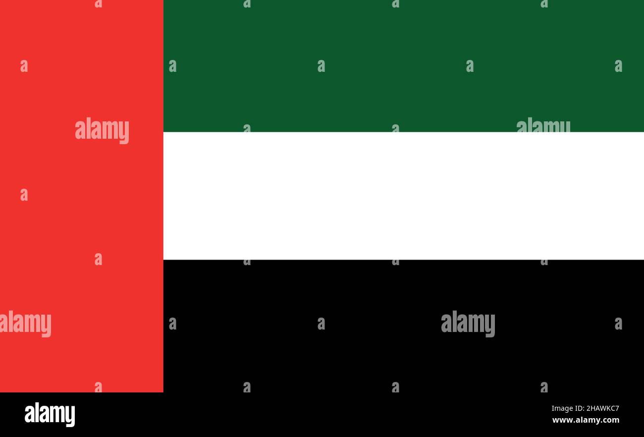 Vektordarstellung der Flagge der Vereinigten Arabischen Emirate Stock Vektor