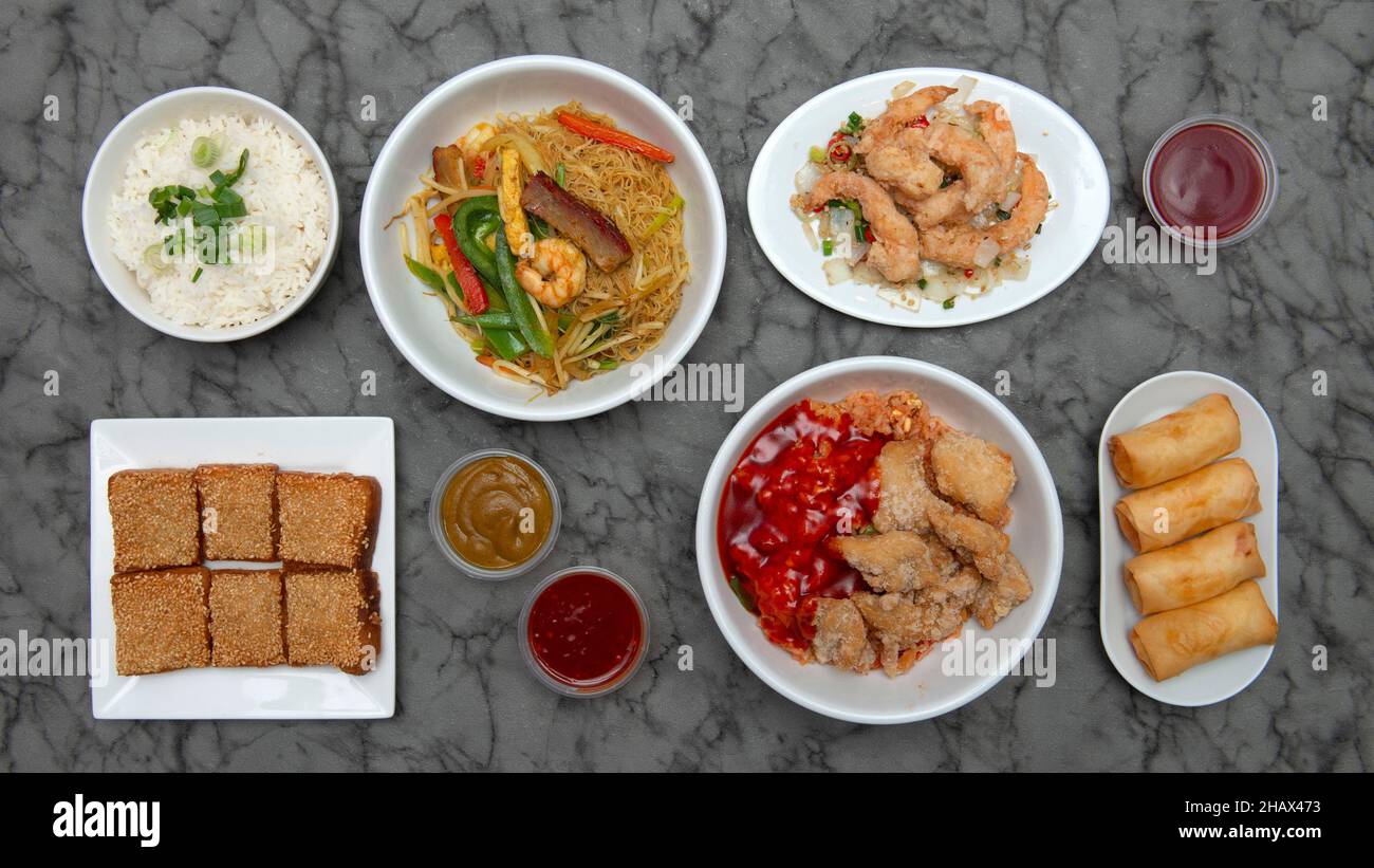 Eine Auswahl an japanischen Essen Stockfoto