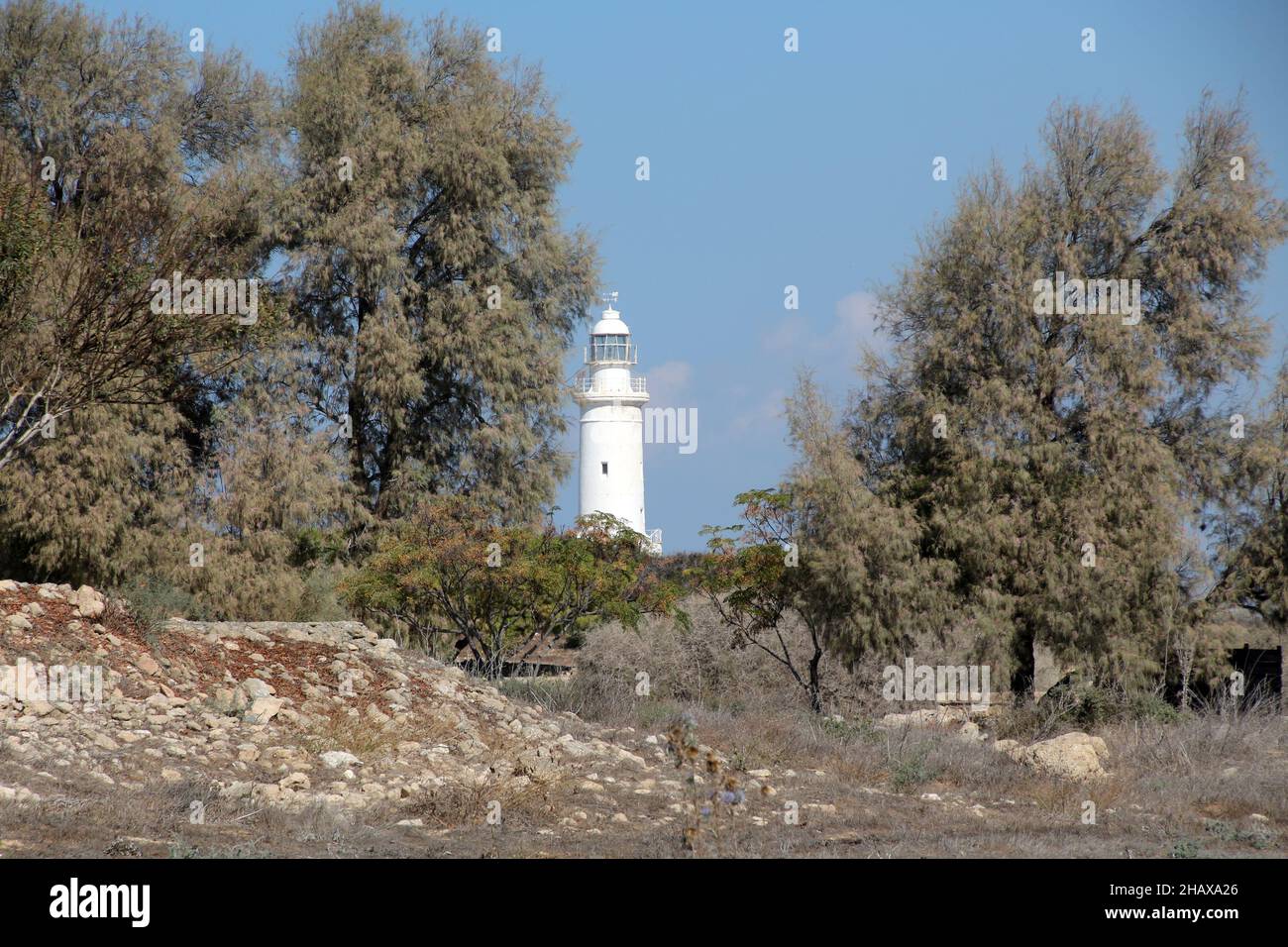 Leuchtturm von Paphos, Zypern Stockfoto