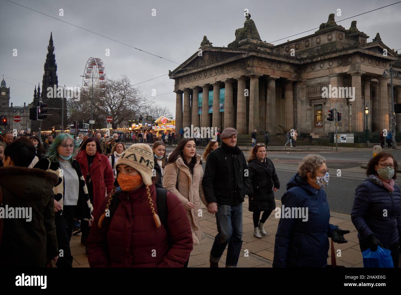 Edinburgh {cojuntry} Dezember 15 2021. Princes Street vor Weihnachten. Credit sst/alamy live News Stockfoto