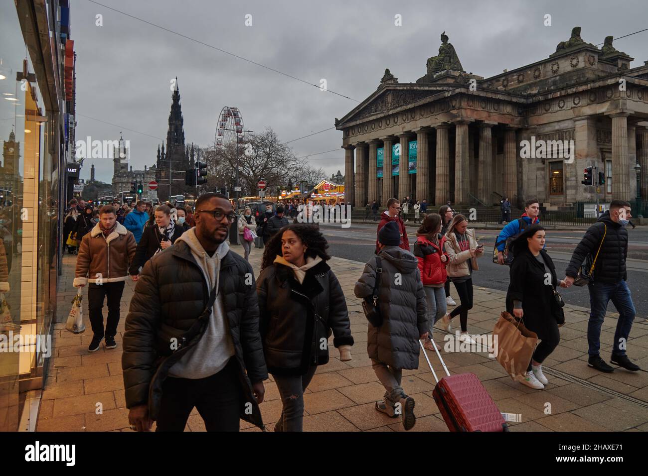 Edinburgh {cojuntry} Dezember 15 2021. Princes Street vor Weihnachten. Credit sst/alamy live News Stockfoto