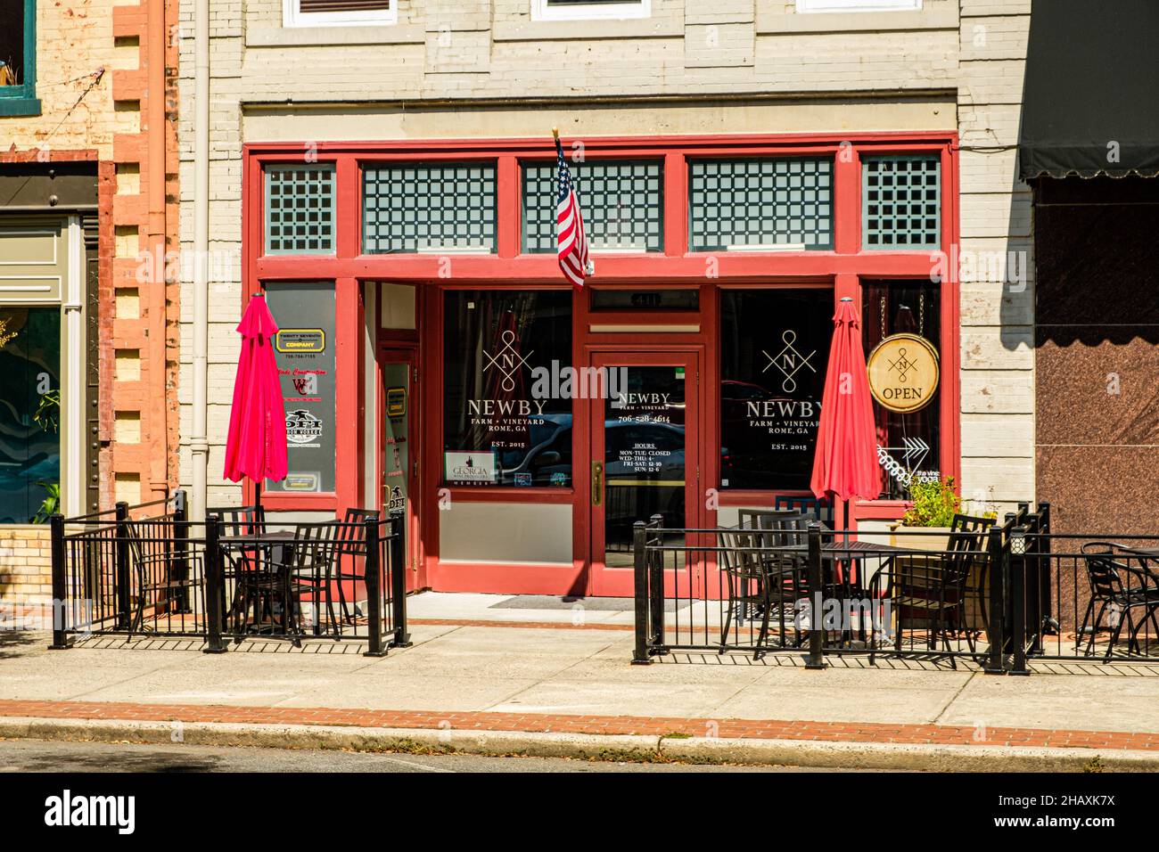Newby Farm and Vineyard, Broad Street, Rom, Georgia Stockfoto