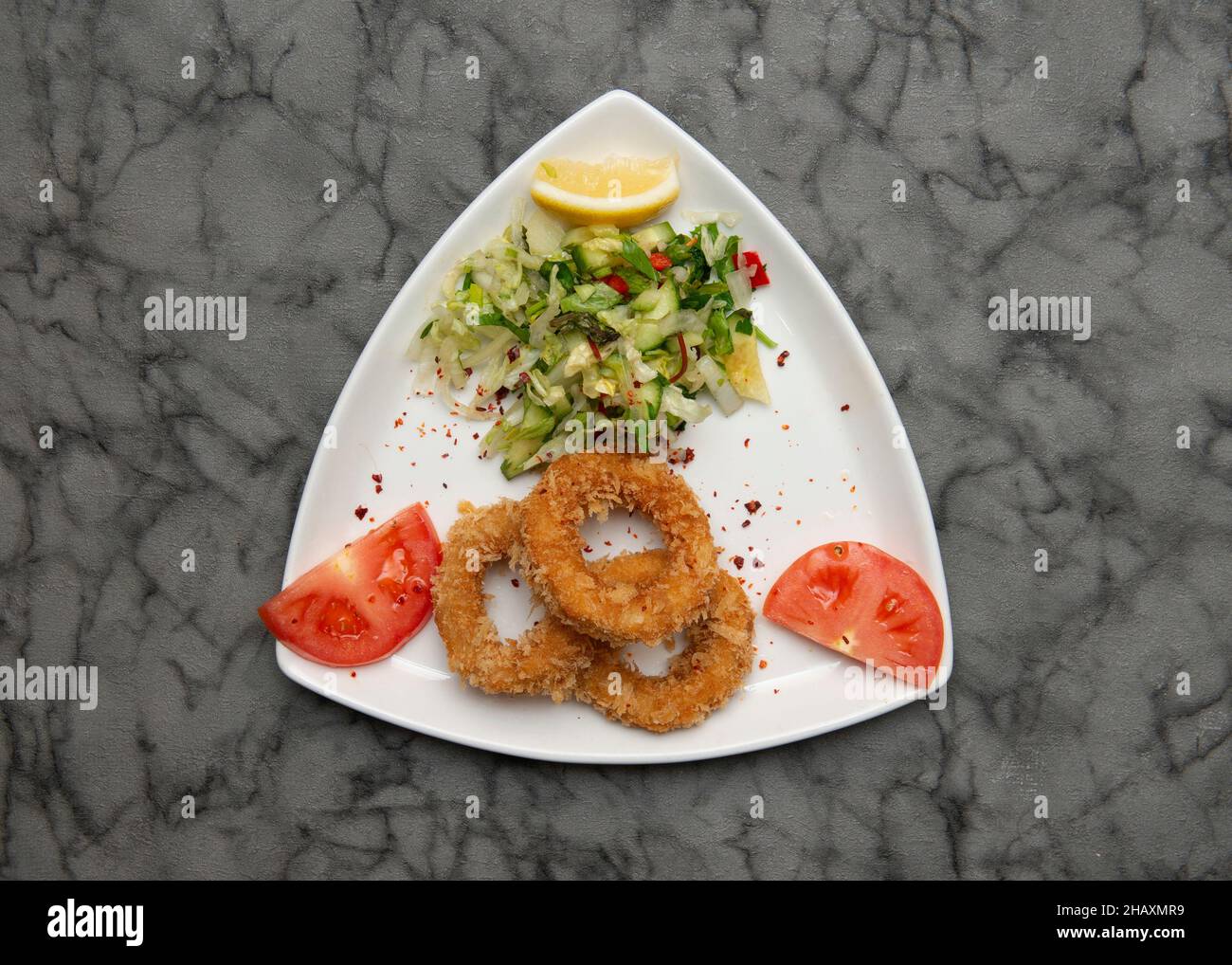 Calamari, türkische Küche Stockfoto