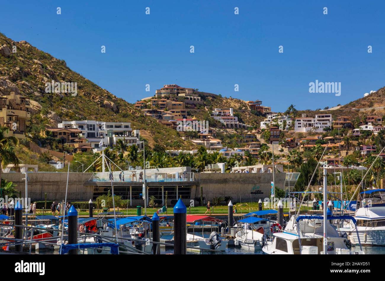 Landschaften von felsigen Hügeln in Cabo San Lucas Mexiko Stockfoto