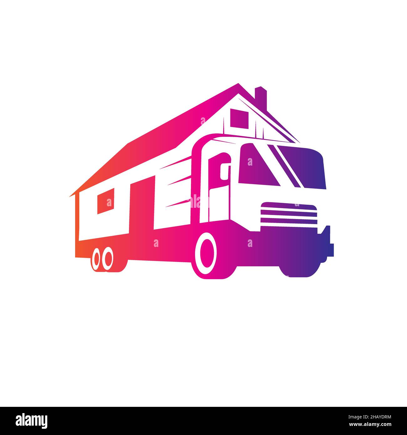 Mover Truck Logo. vektor für Relocation Service Stock Vektor