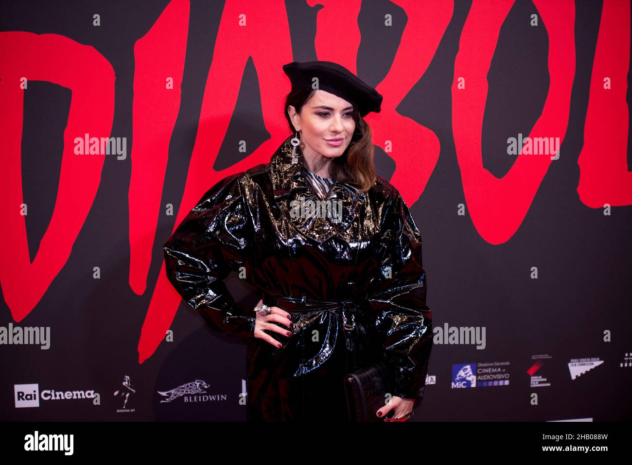 Paola Iezzi nimmt an der Premiere des Films 'Diabolik' im Cinema Odeon am 15. Dezember 2021 in Mailand, Italien, Teil. (Foto von Lev Radin/Pacific Press) Stockfoto