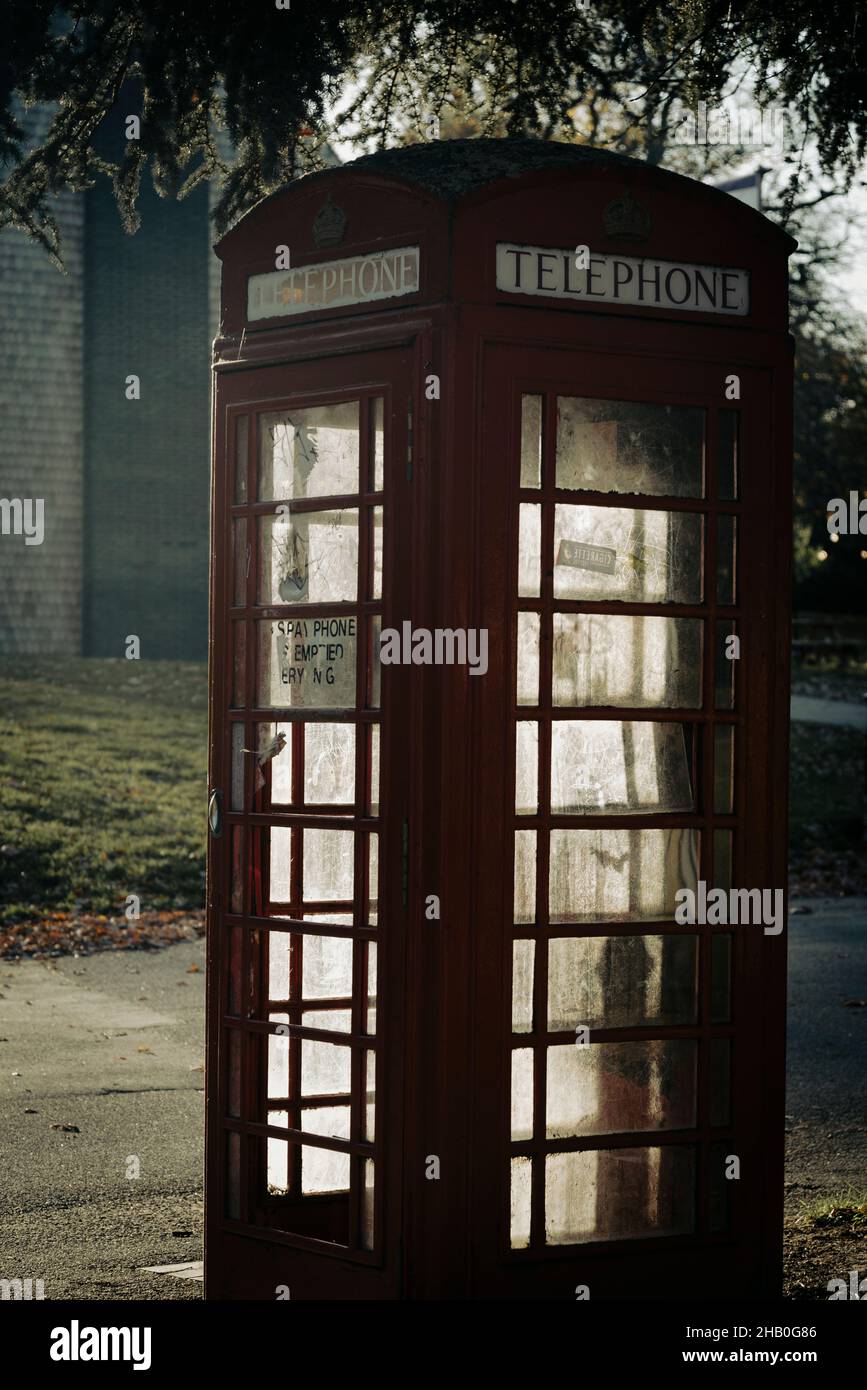 Telefonzelle, London, Großbritannien Stockfoto