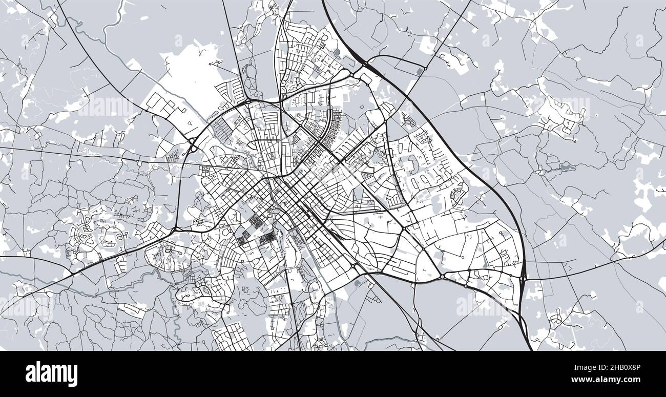 Stadtvektor Stadtplan von Uppsale, Schweden, Europa Stock Vektor