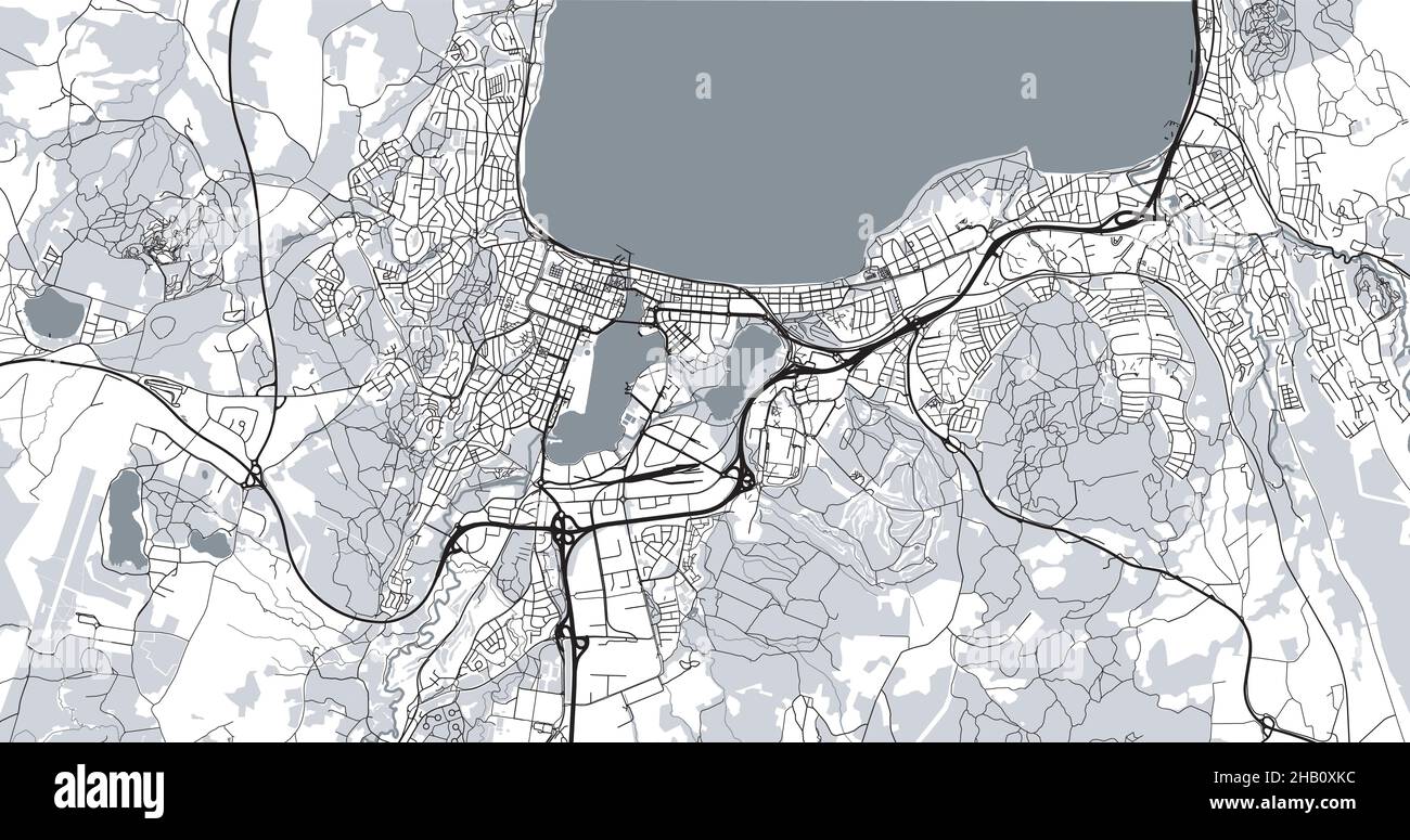 Städtischer Vektor-Stadtplan von Jokoping, Schweden, Europa Stock Vektor