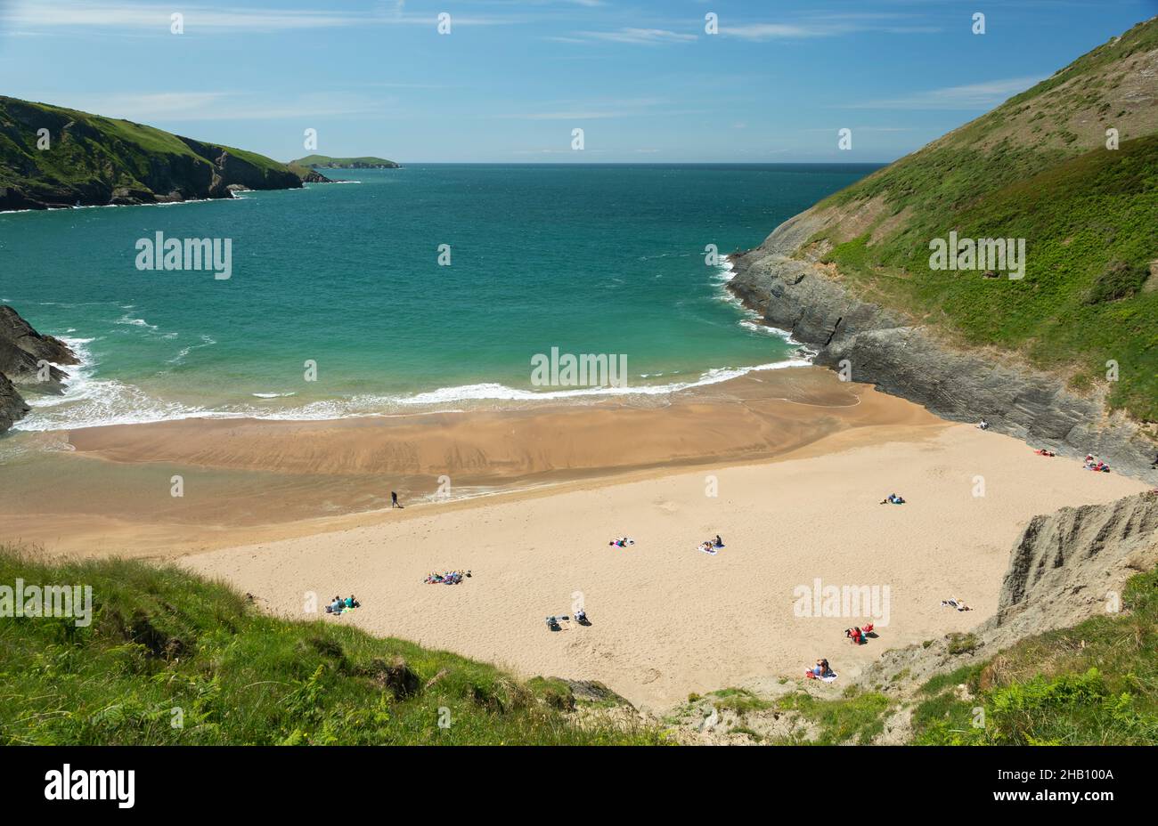 Mwnt Beach, Cardigan Bay, Ceredigion, Wales, Großbritannien, Europa Stockfoto