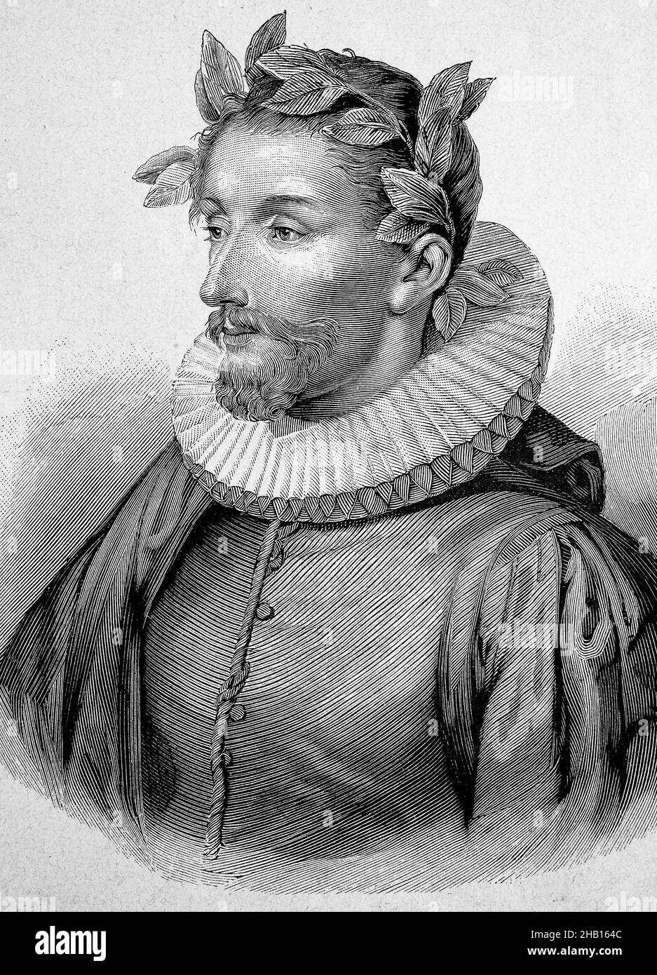 Torquato Tasso, 11. März 1544 - 25. April 1595, ein italienischer Dichter des 16th. Jahrhunderts, die Zeit der Gegenreformation / Torquato Tasso, 11. März 1544 - 25. April 1595, ein italienischer Dichter des 16. Jahrhundert, der Zeit der Gegenreformation, Historisch, historisch, digital verbesserte Reproduktion eines Originals aus dem 19th. Jahrhundert / digital restaurierte Reproduktion einer Originalvorlage aus dem 19. Jahrhundert, Originaldatum nicht bekannt Stockfoto