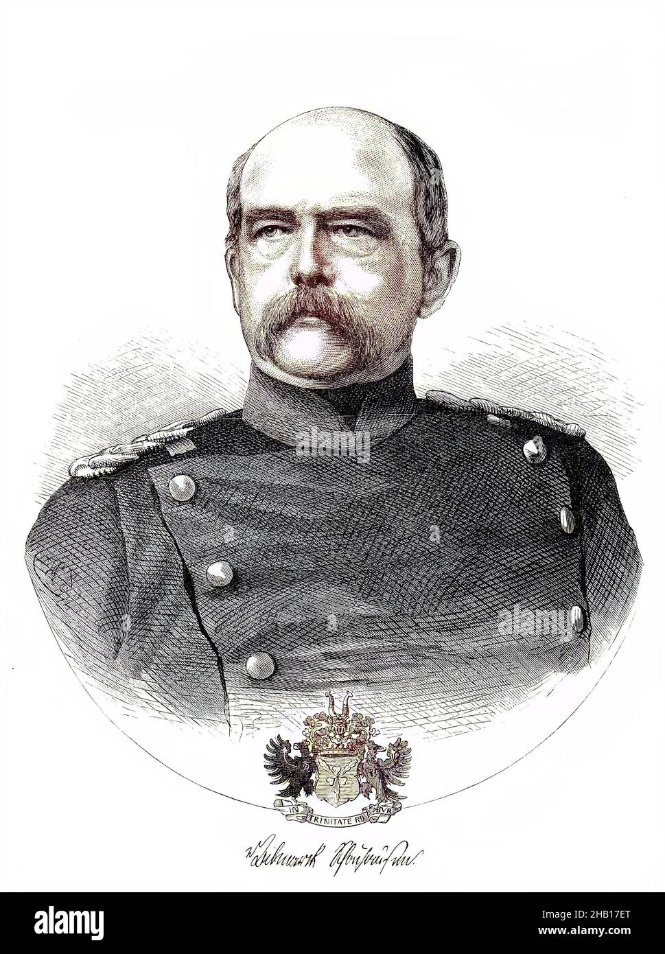 Otto Eduard Leopold, Prinz von Bismarck, Herzog von Lauenburg, 1. April 1815 - 30. Juli 1898, bekannt als Otto von Bismarck, War ein konservativer preußischer Staatsmann, der von den 1860er Jahren bis 1890 die deutschen und europäischen Angelegenheiten dominierte und zwischen 1871 und 1890 der erste Kanzler des Deutschen Reiches war / Otto Eduard Leopold, Fürst von Bismarck, Herzog von Lauenburg, 1. 1815. - 30. April. Juli 1898, bekannt als Otto von Bismarck, war ein konservativer preußischer Staatsmann, der von den 1860er Jahren bis 1890 die deutschen und europäischen Angelegenheiten dominierte und zwischen 1871 und 1890 der erste Stockfoto