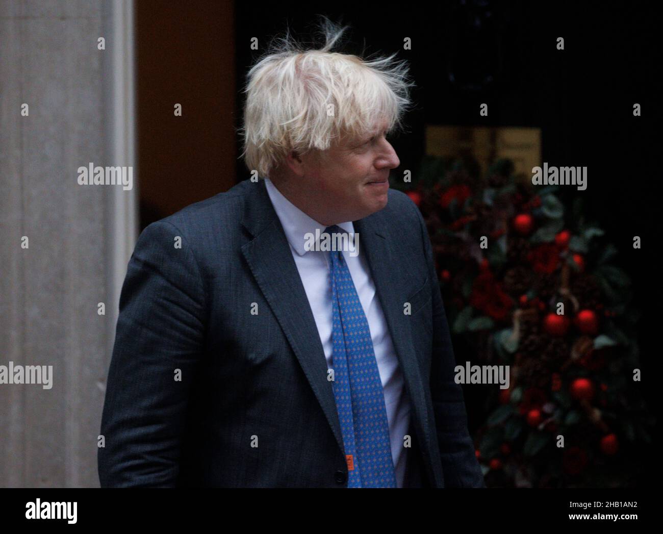 London, Großbritannien. 16th Dez 2021. Boris Johnson der Sultan von Oman, Haitham bin Tarik, besucht die Downing Street 10. Quelle: Tommy London/Alamy Live News Stockfoto